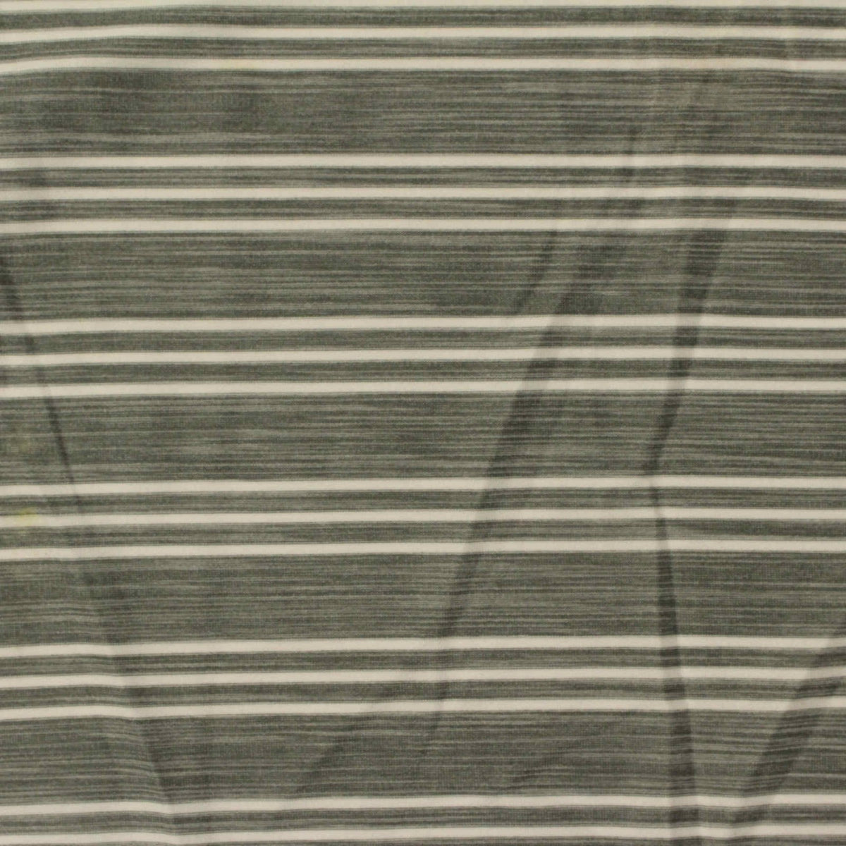 Green Horizontal-Stripe Jersey Knit, Polyester, 140 gsm