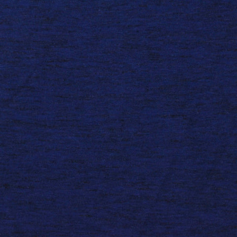 Dark Blue Marl Jersey Knit, Cotton-Poly, 163 gsm