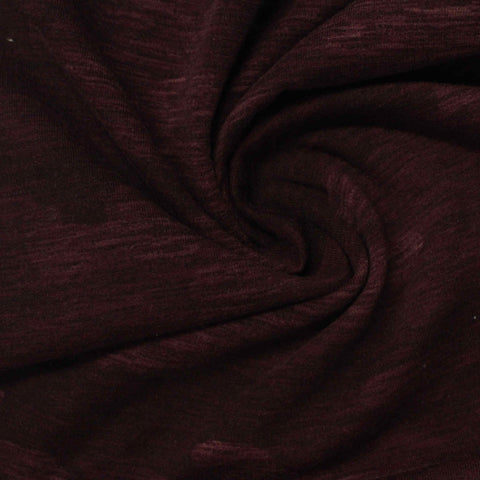 Deep Burgundy Marl French Terry, Polyester