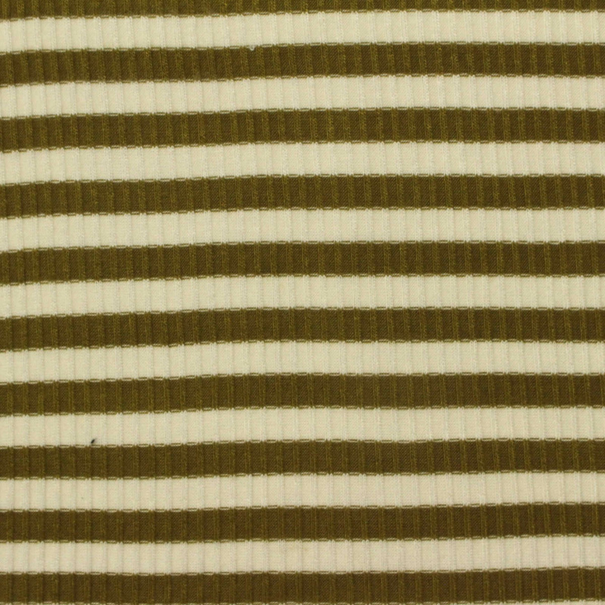 Olive Horizontal-Stripe Rib Knit