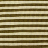 Olive Horizontal-Stripe Rib Knit