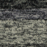 Heathered Grey Horizontal-Stripe Chunky Knit, Poly-Viscose — texture