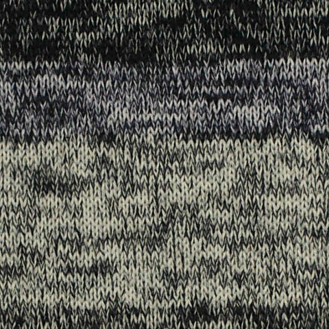 Heathered Grey Horizontal-Stripe Chunky Knit, Poly-Viscose