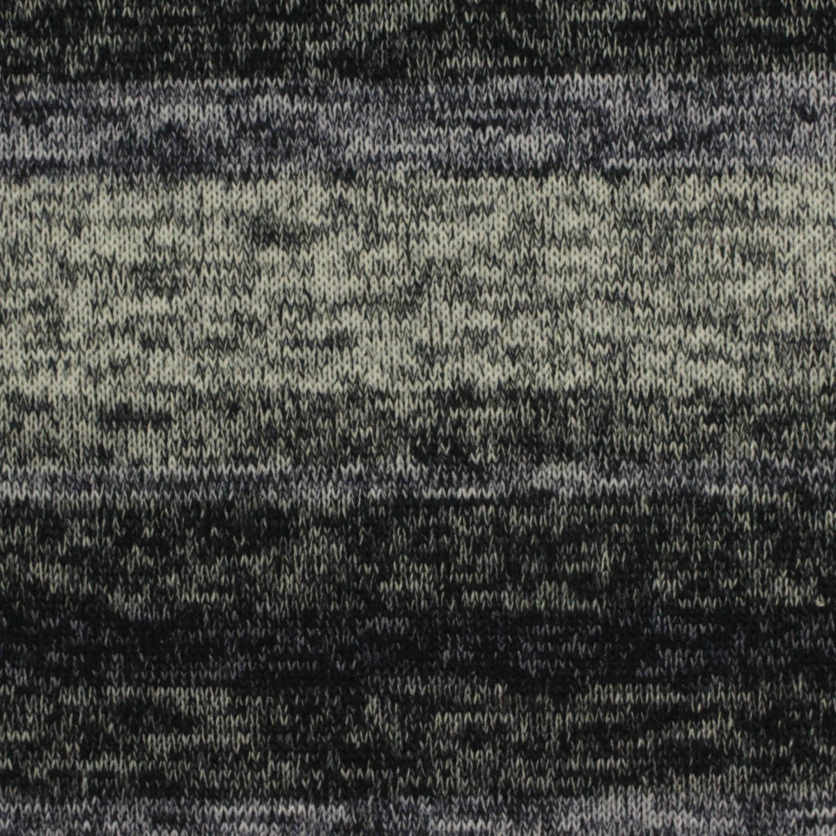 Heathered Grey Horizontal-Stripe Chunky Knit, Poly-Viscose