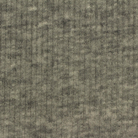 Heathered Grey Marl Rib Knit, Poly-Viscose, 220 gsm