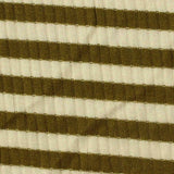 Olive Horizontal-Stripe Rib Knit, Viscose — texture