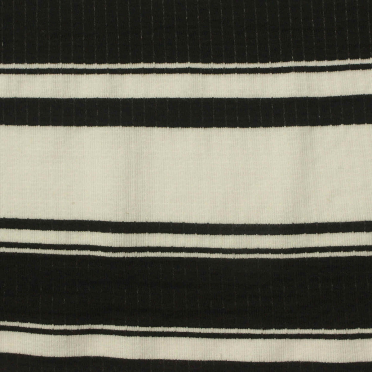Black Horizontal-Stripe Knit, Poly-Viscose, 188 gsm