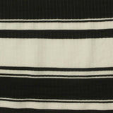 Black Horizontal-Stripe Knit, Poly-Viscose