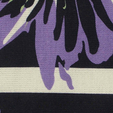 Purple Floral Knit, Poly-Viscose