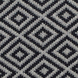 Black Geometric-Diamond Jacquard, Poly-Viscose — texture