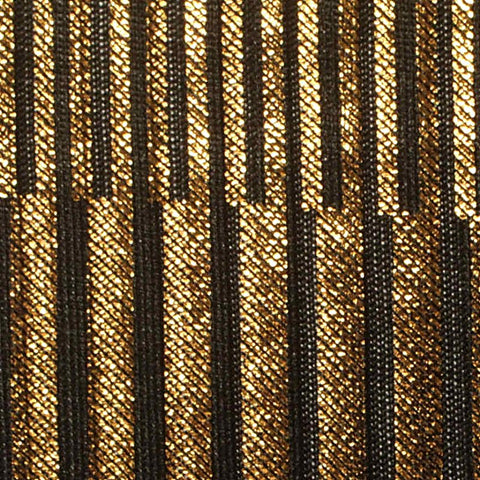 Gold Vertical-Stripe Rib Knit, Polyester