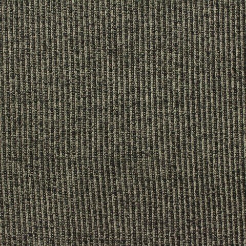 Dark Grey Stripe Rib Knit, Viscose-Poly