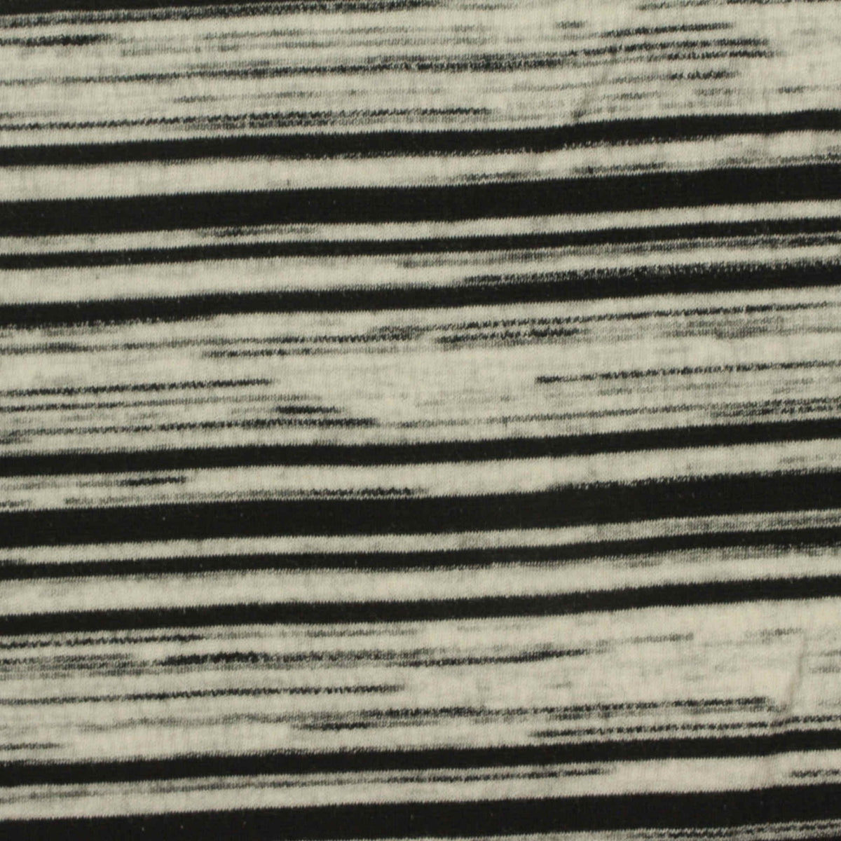 Black Horizontal-Stripe Crepe, Poly-Viscose