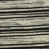 Black Horizontal-Stripe Crepe, Poly-Viscose