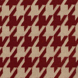 Red Houndstooth Jacquard, Polyester — texture
