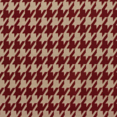 Red Houndstooth Jacquard, Polyester