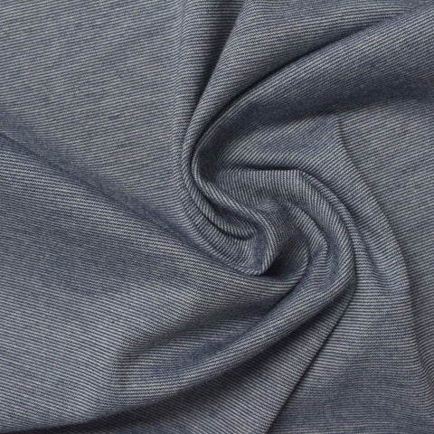 Striped Ponte Knit Fabric, 185 gsm, 155 cm — Blue