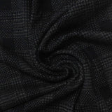 Dark Grey Plaid Jacquard, Viscose-Poly