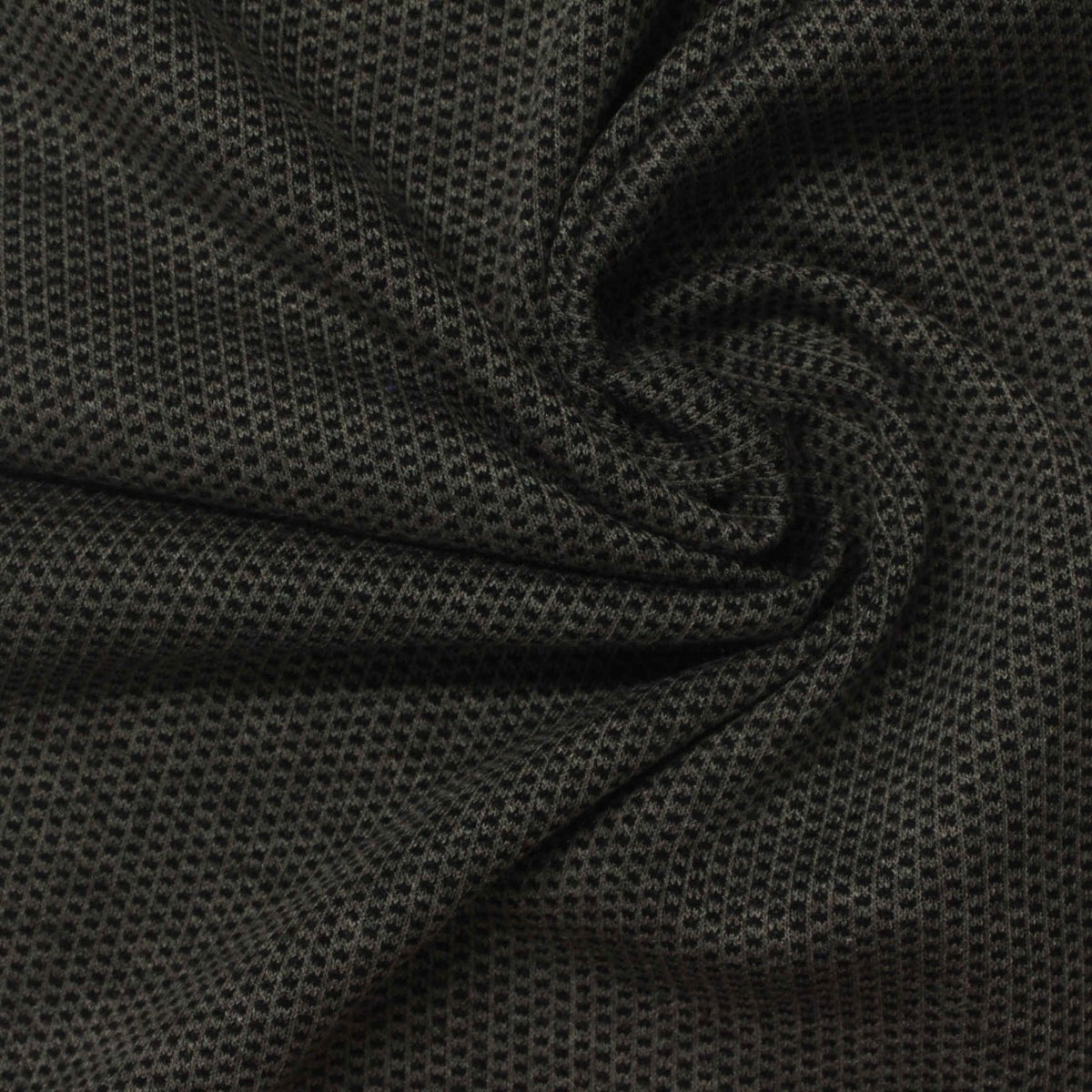 Grey Geometric Interlock Knit, Poly-Viscose
