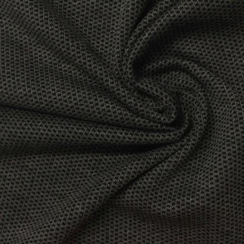 Grey Geometric Interlock Knit, Poly-Viscose