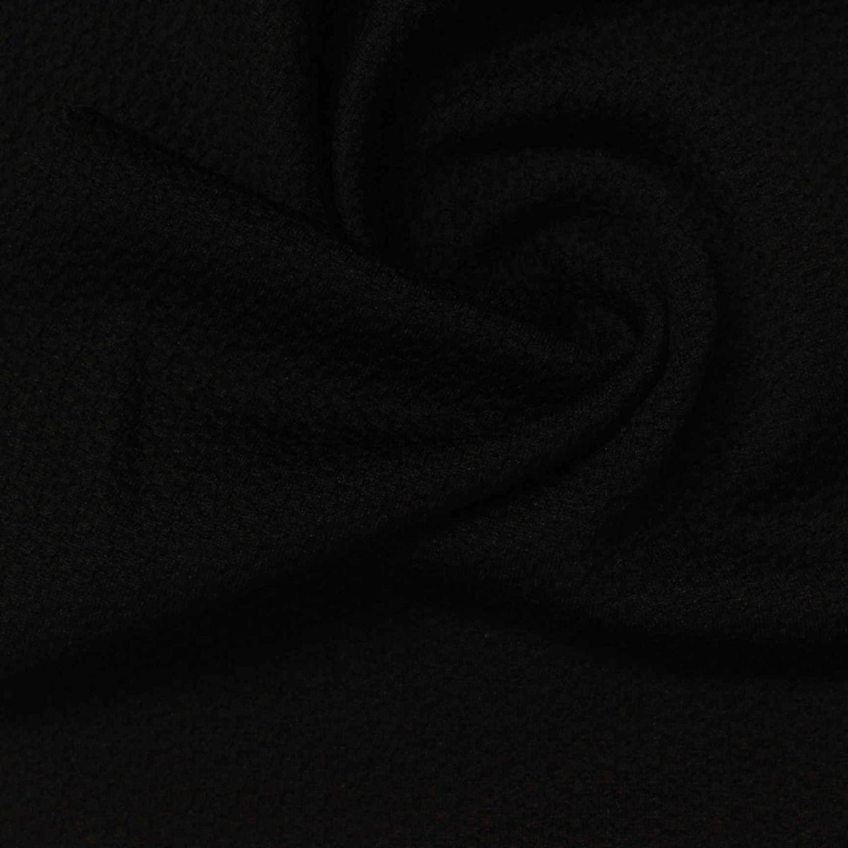Jacquard Polyester Stretch Knit Fabric, 280 gsm, 165 cm — Black