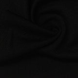 Jacquard Polyester Stretch Knit Fabric, 280 gsm, 165 cm — Black