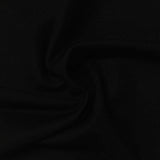Slub Viscose Nylon Stretch Ponte Knit Fabric, 280 gsm, 160 cm — Black
