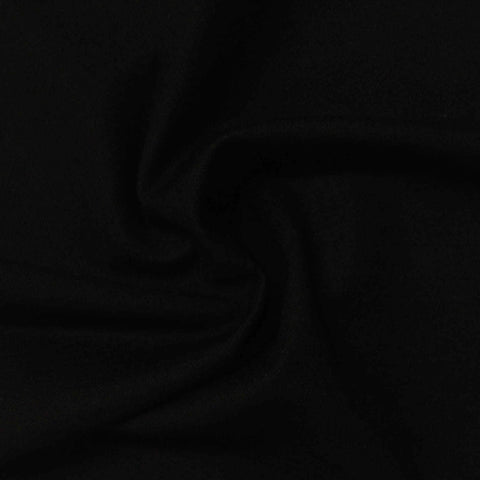 Slub Viscose Nylon Stretch Ponte Knit Fabric, 280 gsm, 160 cm — Black