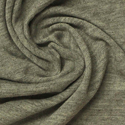 Heathered Grey Marl Jersey Knit, Poly-Viscose, 175 gsm