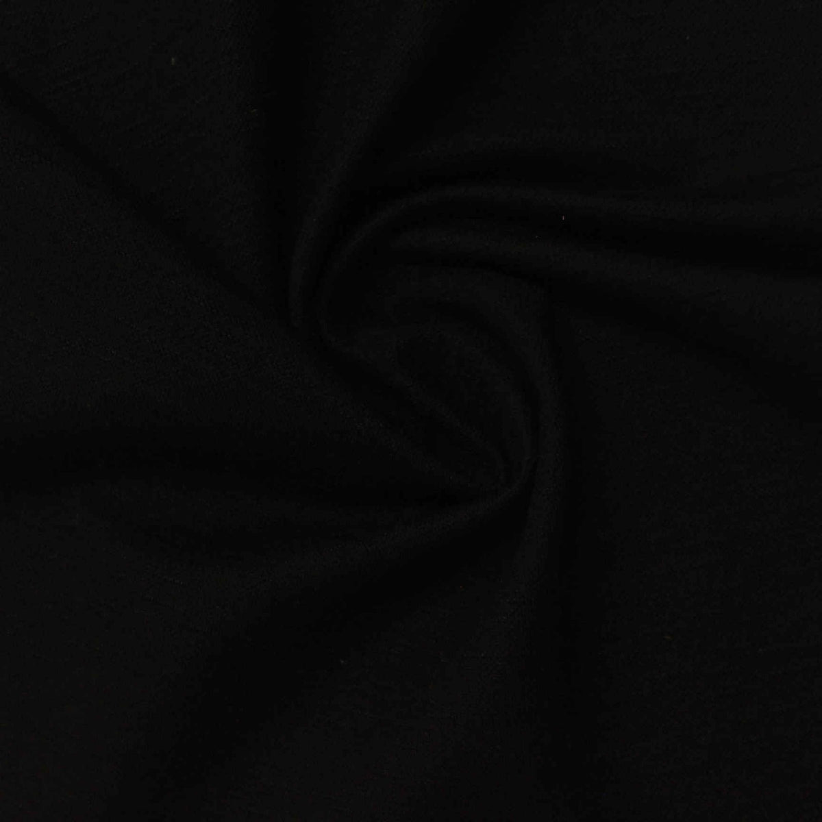Slub Cotton Nylon Stretch Piqué Knit Fabric, 270 gsm, 180 cm — Black