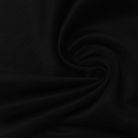 Nylon Cotton Scuba Knit Fabric, 330 gsm, 160 cm — Black