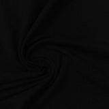 Piqué Knit Fabric, 215 gsm, 180 cm — Black