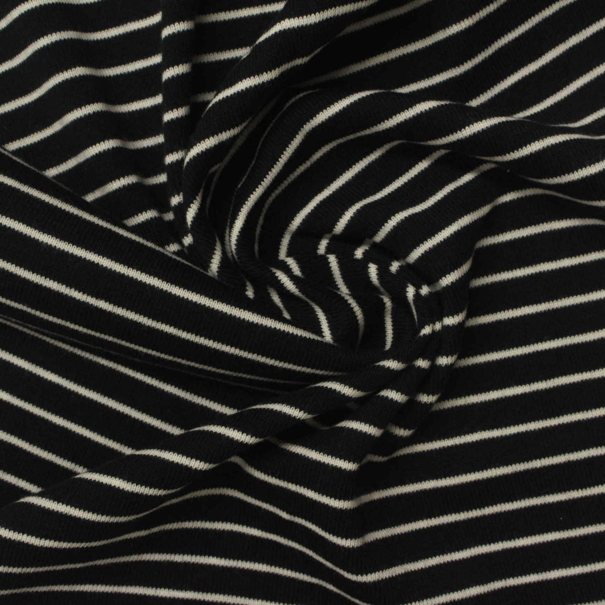 Black Horizontal-Stripe Rib Knit, 240 gsm, 150 cm, ref EF-240289