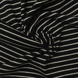 Black Horizontal-Stripe Rib Knit