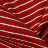 Red Horizontal-Stripe Rib Knit — texture