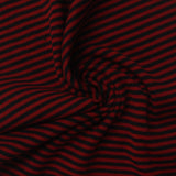 Red Horizontal-Stripe Rib Knit