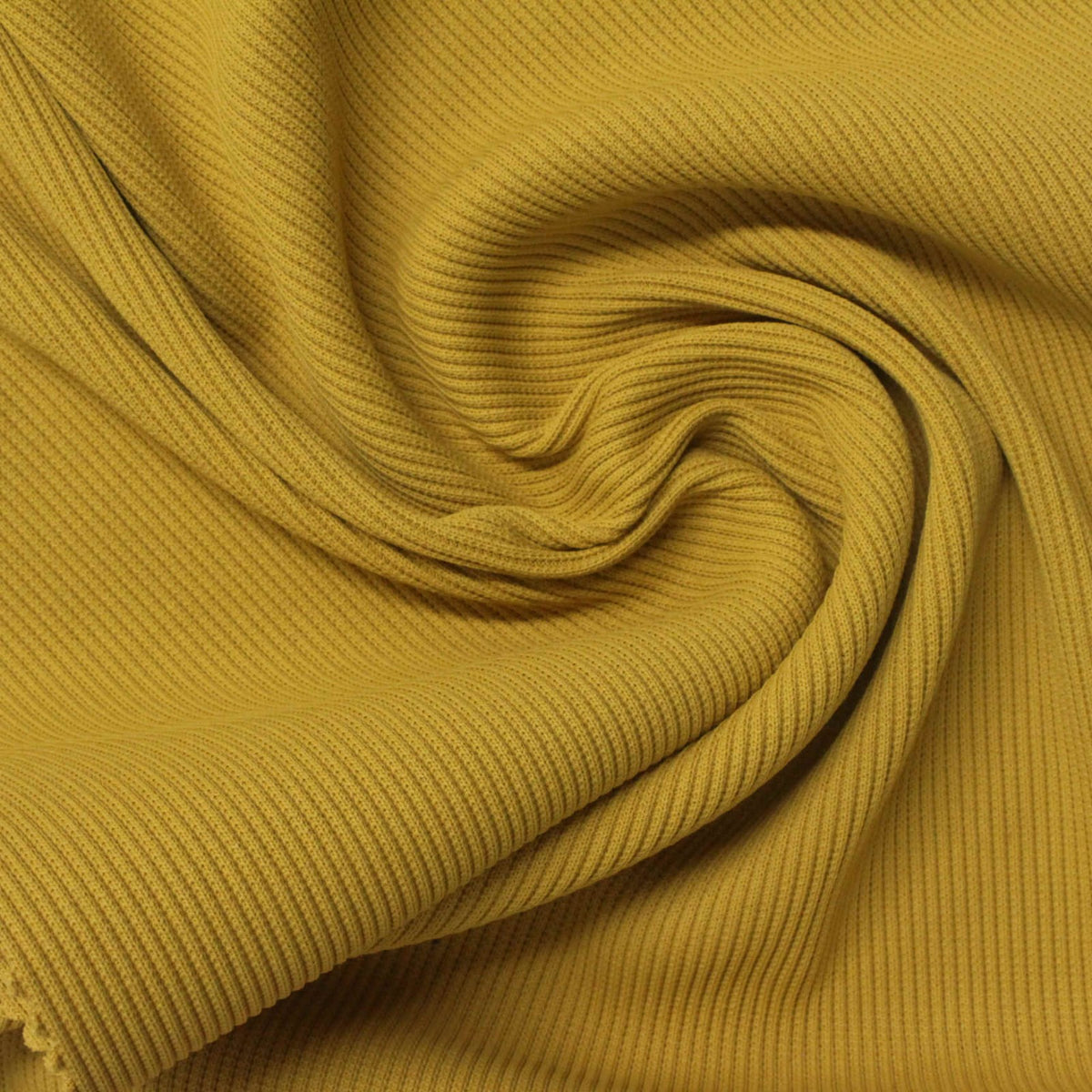 Polyester Stretch Rib Knit Fabric, 380 gsm — Khaki