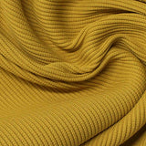 Polyester Stretch Rib Knit Fabric, 380 gsm — Khaki — texture