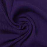Polyester Stretch Rib Knit Fabric, 375 gsm — Purple