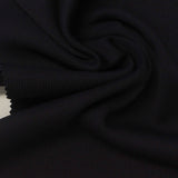 Polyester Stretch Rib Knit Fabric, 370 gsm — Navy