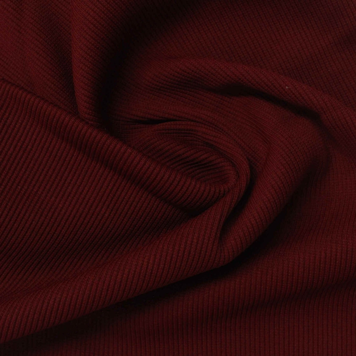Polyester Stretch Rib Knit Fabric, 380 gsm — Red, ref EF-240306