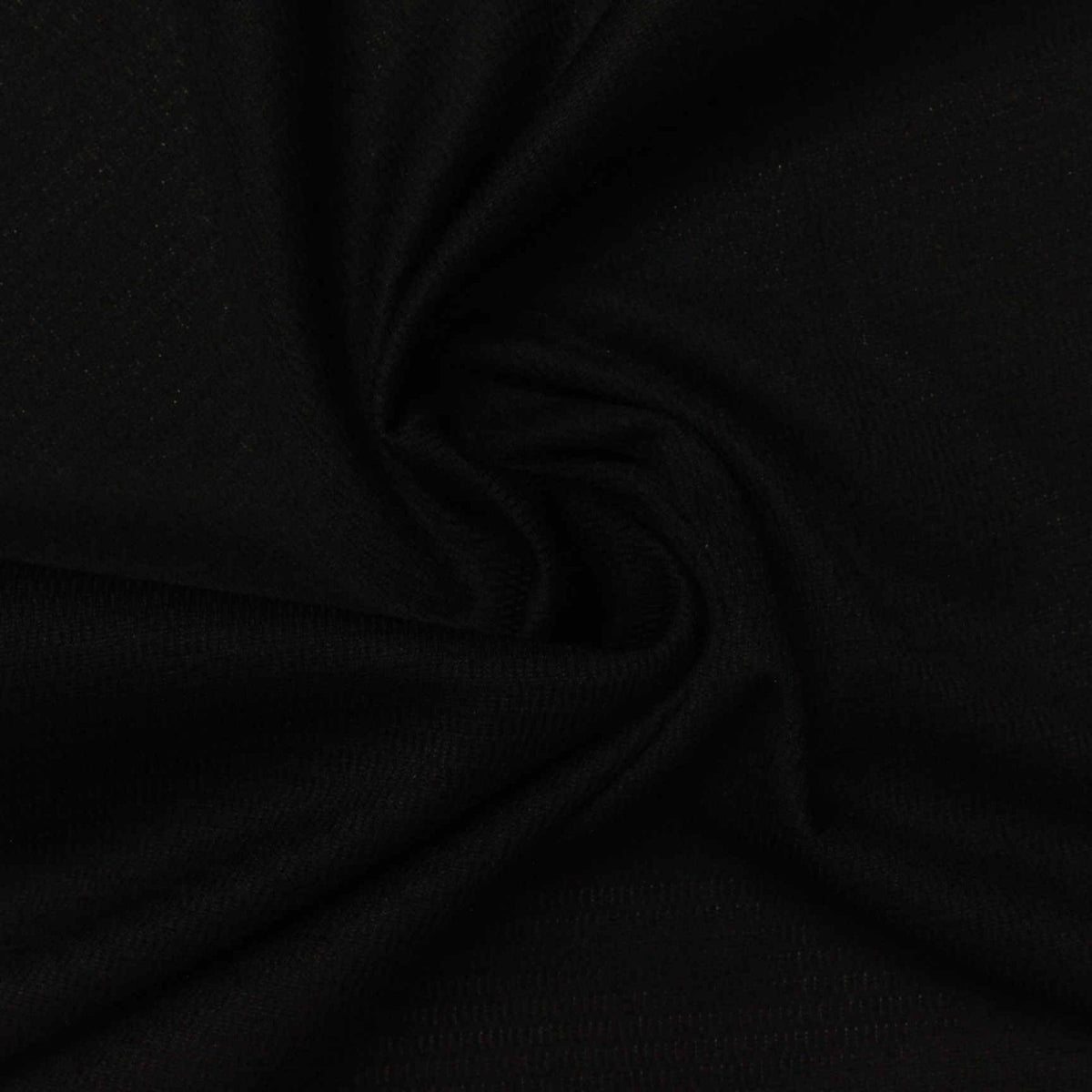 100% Polyester Birdseye Knit Fabric, 125 gsm, 125 cm — Black