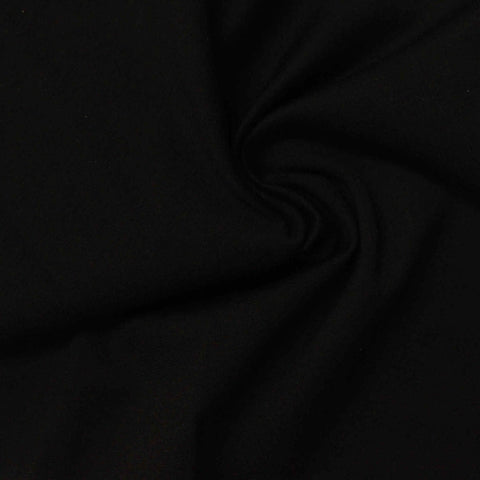 Viscose Nylon Stretch Ponte Knit Fabric, 280 gsm, 160 cm — Black, ref EF-240332