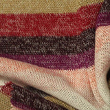 Multicolor Horizontal-Stripe Chunky Knit, Viscose-Poly — texture