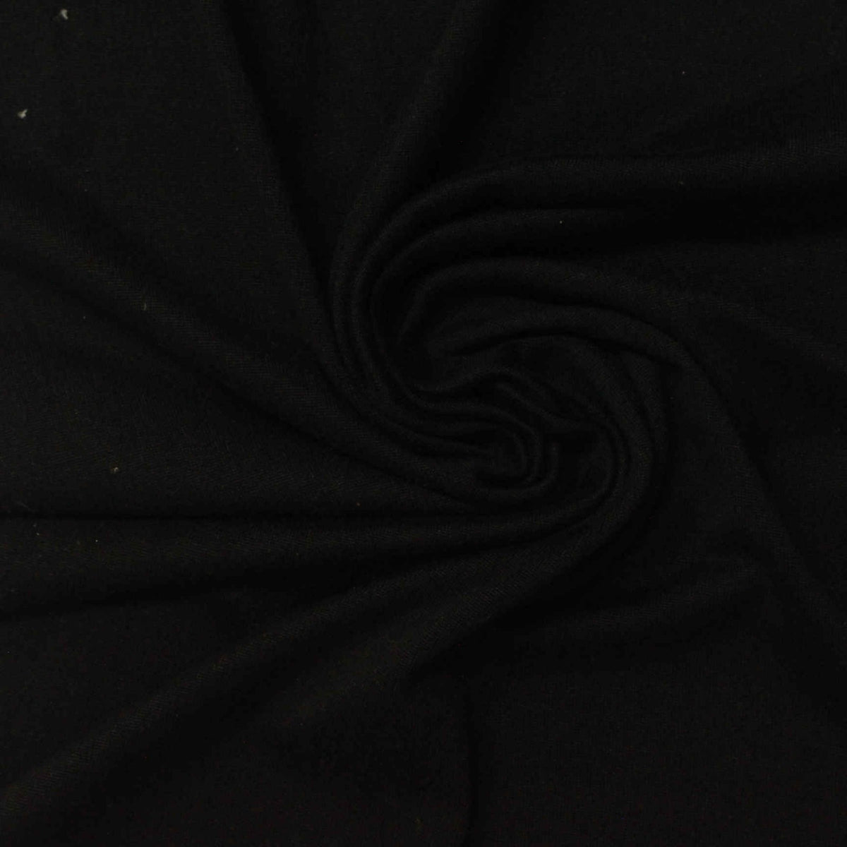 Brushed Jersey Knit Fabric, 165 gsm, 165 cm — Black