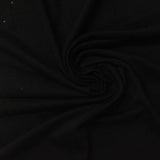 Brushed Jersey Knit Fabric, 165 gsm, 165 cm — Black
