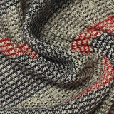 Red Horizontal-Stripe Chunky Knit — texture