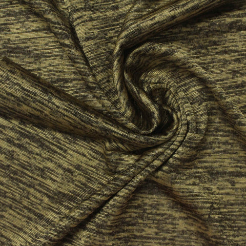 Dark Brown Marl Jersey Knit, Polyester, 135 gsm