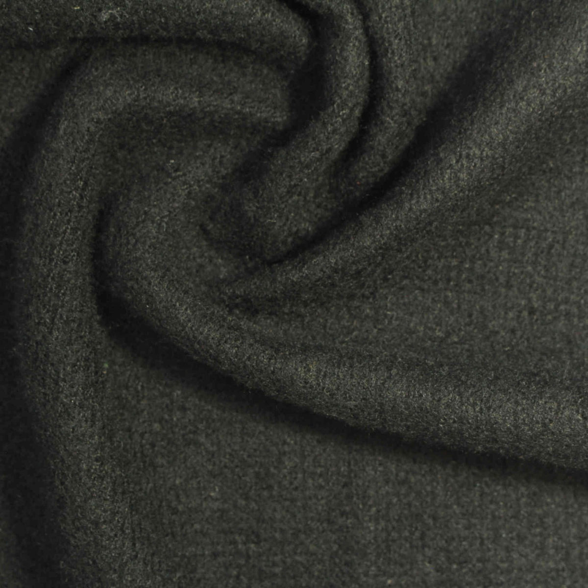 Dark Grey Heathered-Marl Rib Knit, Polyester, 217 gsm