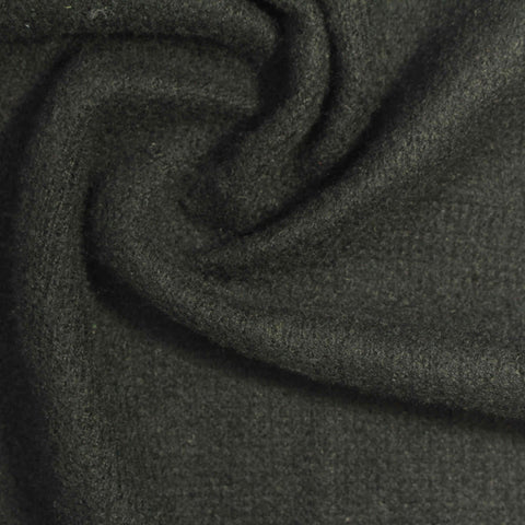 Dark Grey Heathered-Marl Rib Knit, Polyester, 217 gsm